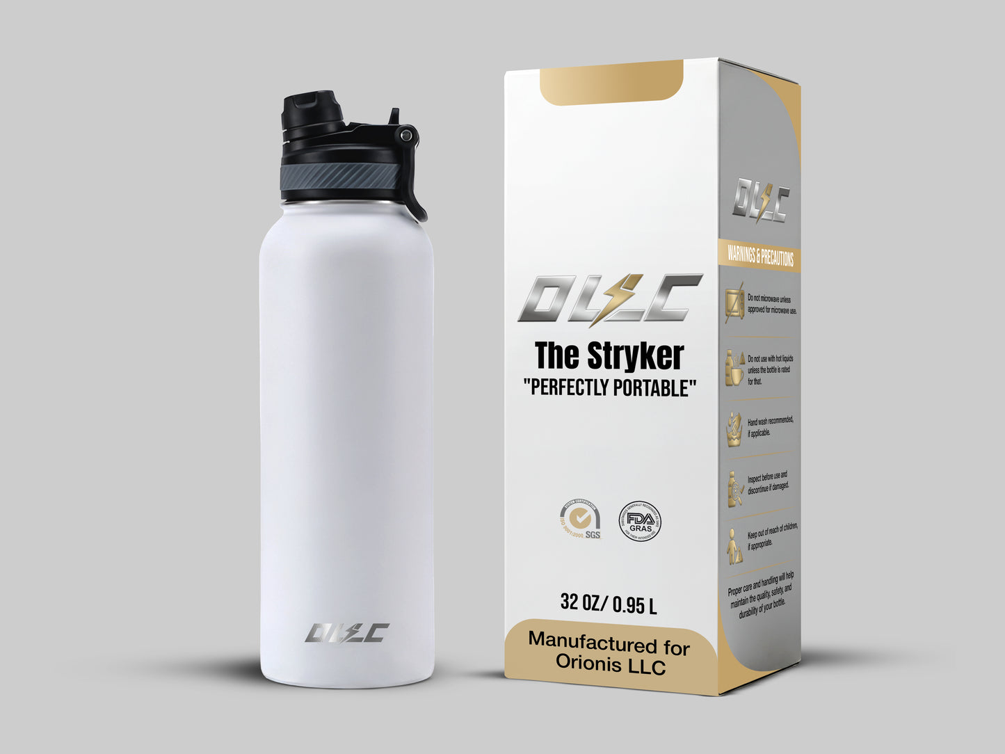 OLLC The Stryker – 32oz Insulated Water Bottle