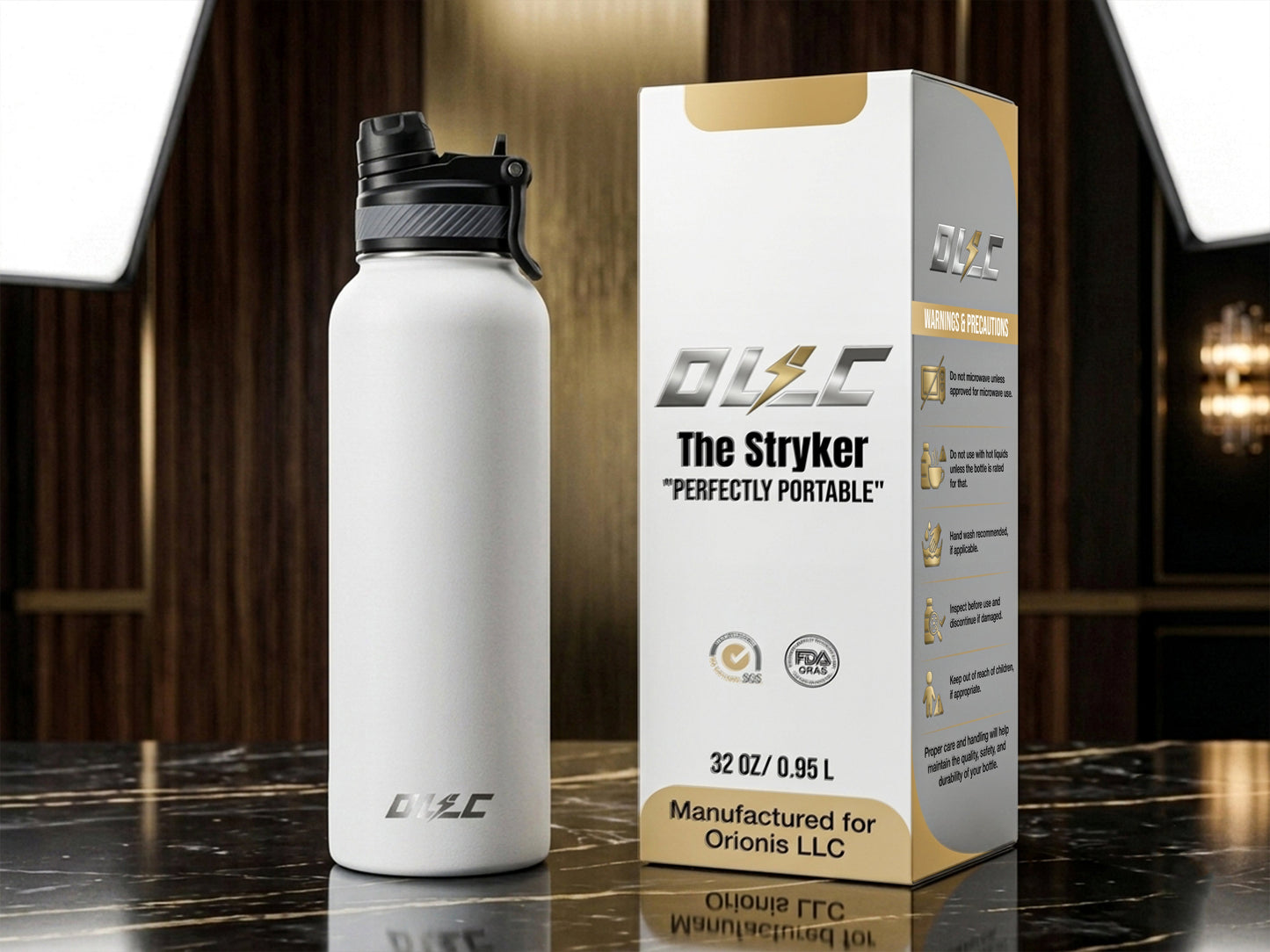 OLLC The Stryker – 32oz Insulated Water Bottle